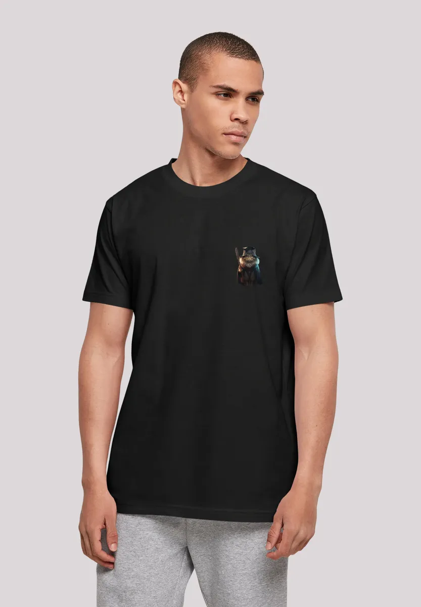 

F4NT4STIC Футболка "Wizard Cat TEE UNISEX", принт, черный