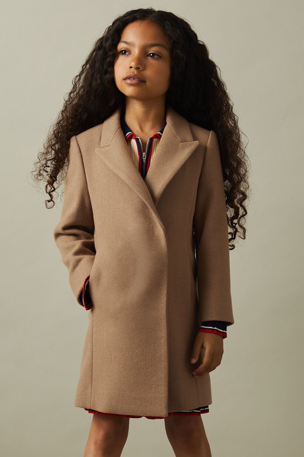 

Пальто Harlow из смесовой шерсти Reiss, коричневый