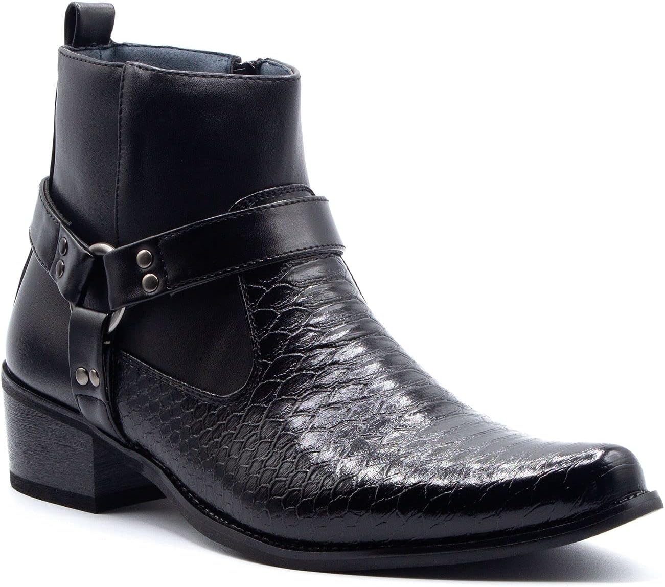 

Мужские высокие ковбойские сапоги Jazam 40126 с кожаной подкладкой в западном стиле Jazame, черный