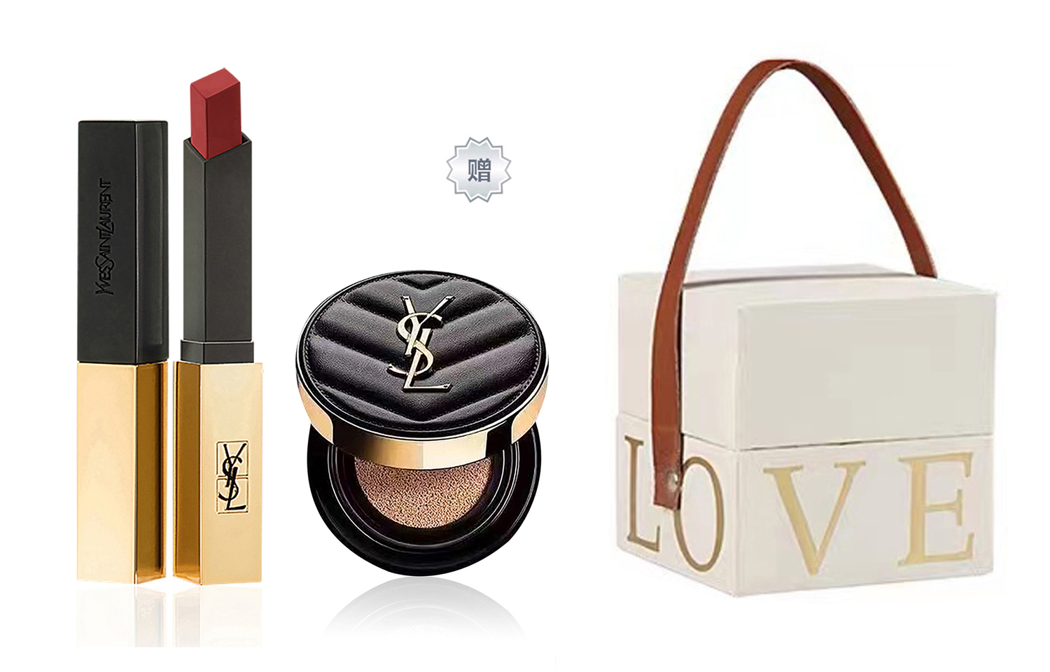 

SAINT LAURENT Набор помад Little Gold Bar Love Limited Edition легко растушевывается и держится долго