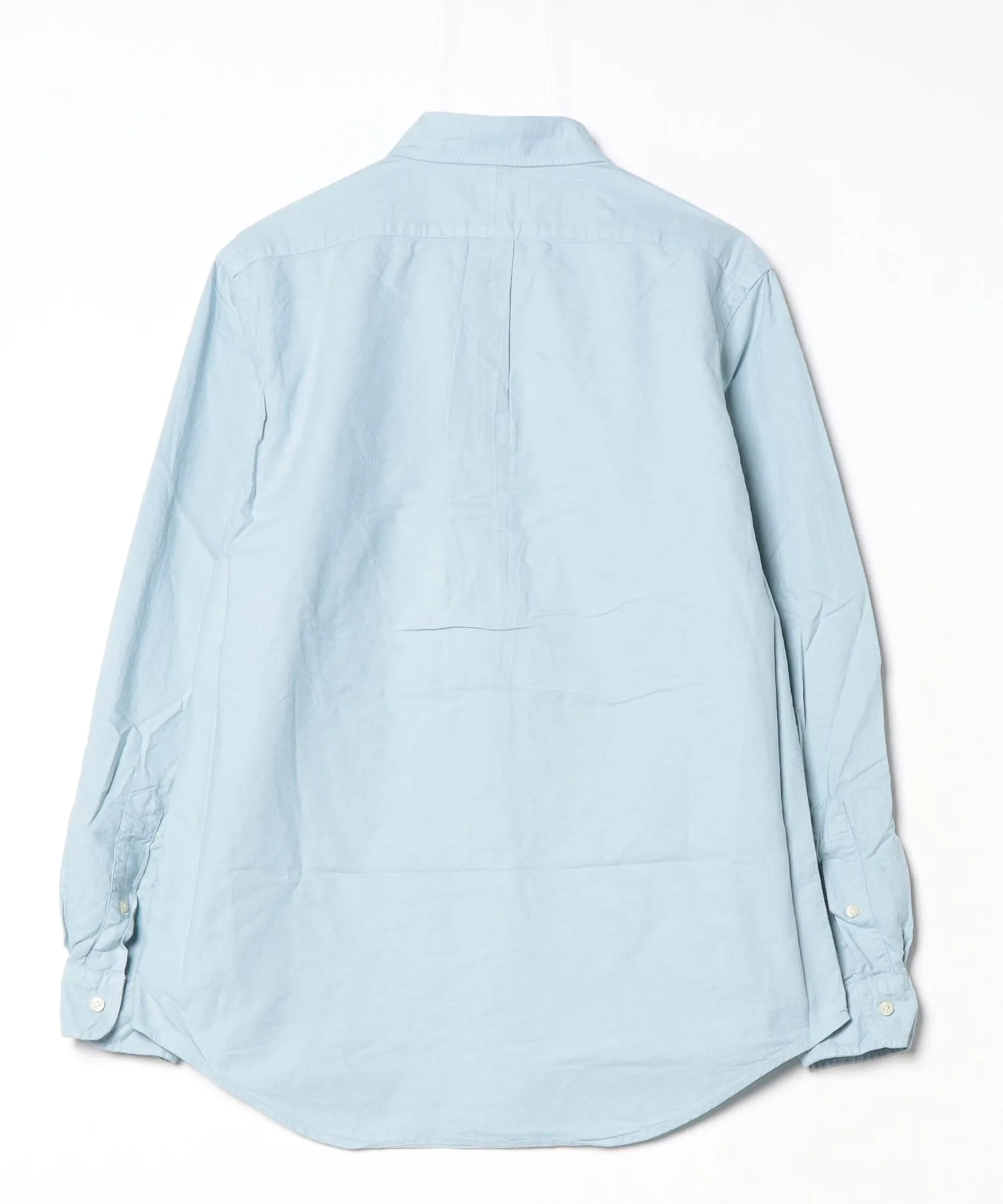 Мужская рубашка оксфорд с гамент-дай Classic Fit Polo Ralph Lauren синяя — фото 4