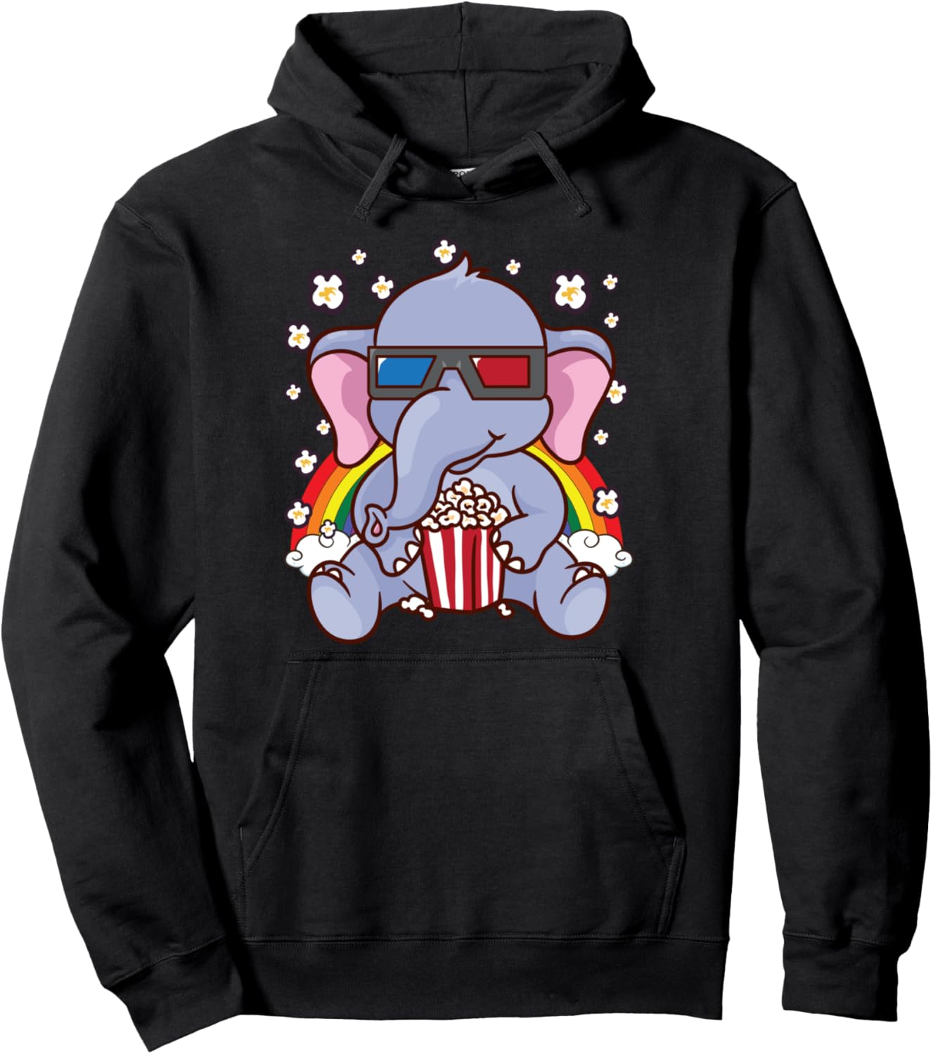

Толстовка с капюшоном Elephant Animal Cool 3D Glasses Popcorn Movie Rainbow Hoodie, черная Elephant Animal Design, Черный, Толстовка с капюшоном Elephant Animal Cool 3D Glasses Popcorn Movie Rainbow Hoodie, черная Elephant Animal Design