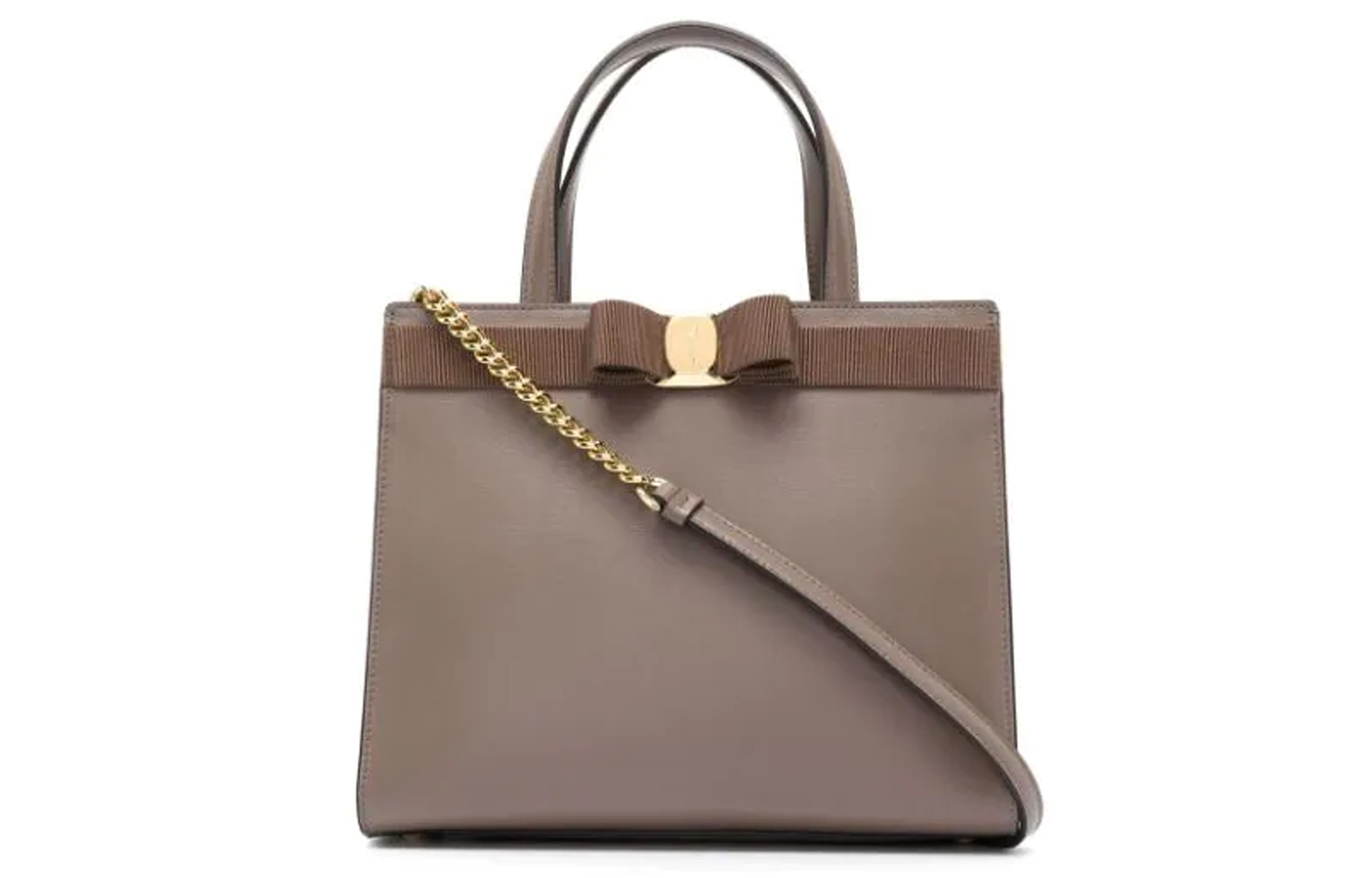 

Ferragamo Натуральная кожаная сумка из зернистой телячьей кожи среднего размера женская верблюжья