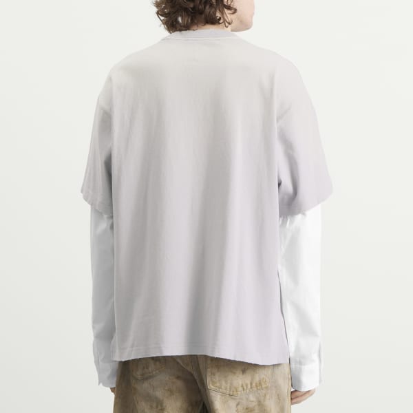 Футболка с двойным рукавом и логотипом Tinsel Acne Studios, светло-синий — фото 3