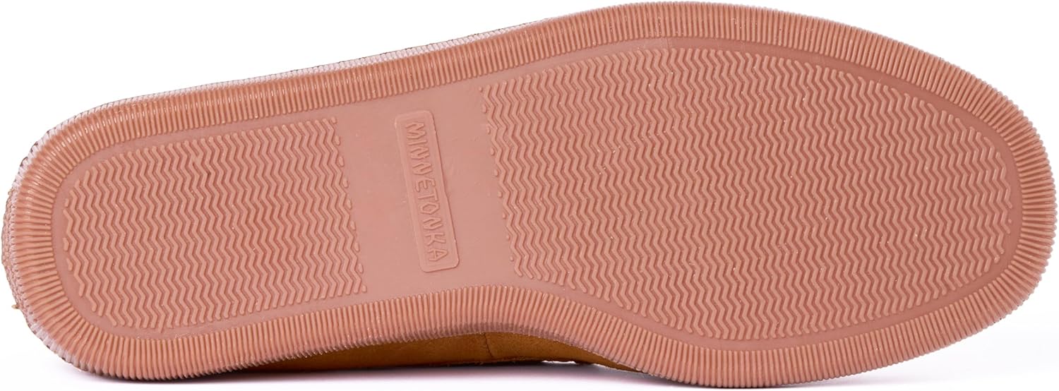 Мужские тапочки Minnetonka с плюшевой подкладкой и жесткой подошвой, коричневый — фото 3