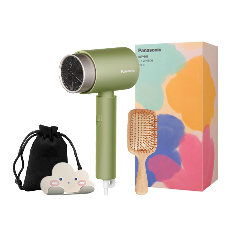 

EH WNE5H Фен для волос 1800W Panasonic, EH-WNE5H green + massage comb + storage bag + hair dryer holder
