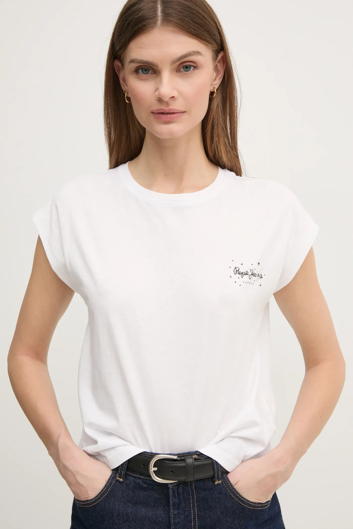 

LORENA хлопковая футболка Pepe Jeans, белый