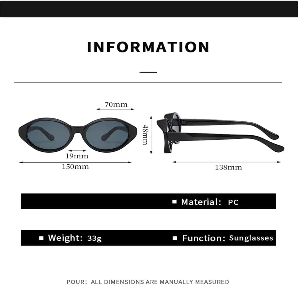 

Ретро-солнцезащитные очки вогнутой формы, модные овальные, в стиле «кошачий глаз», в маленькой оправе, для мужчин и женщин с небольшим лицом KTUCN, Black