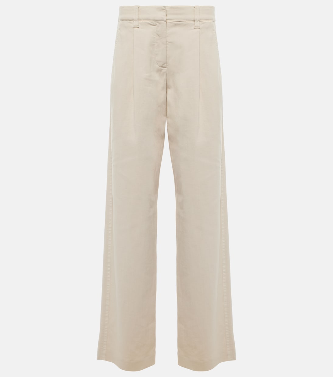 

Прямые джинсы со средней посадкой Brunello Cucinelli, Warm White
