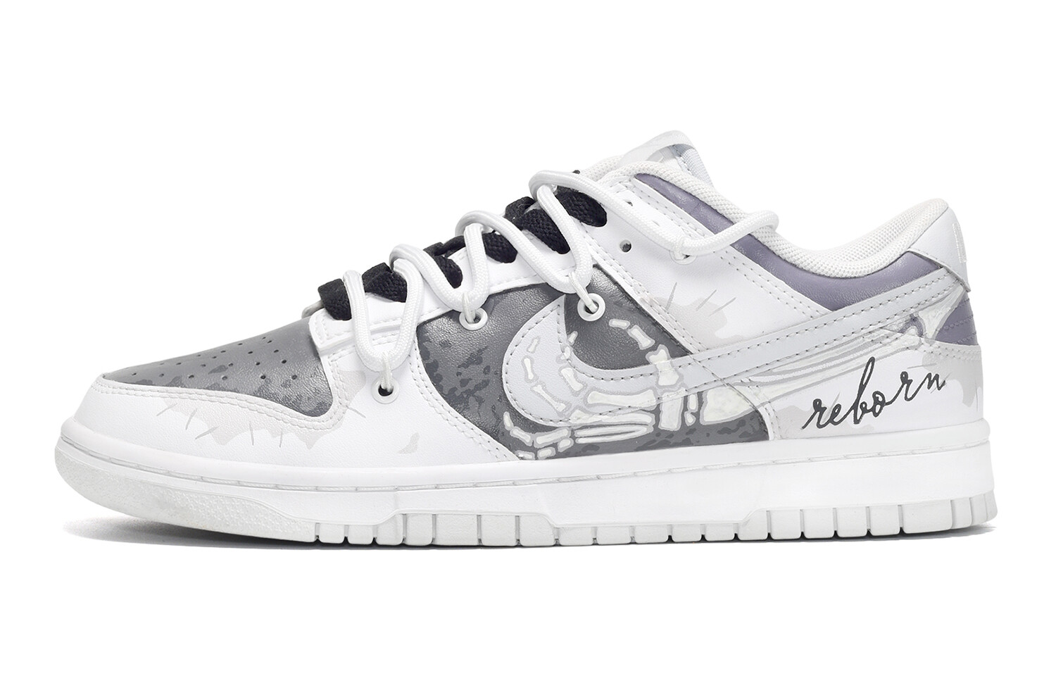 

Кроссовки Nike Dunk Skateboarding Shoes Women's Low-top Gray/White, белый