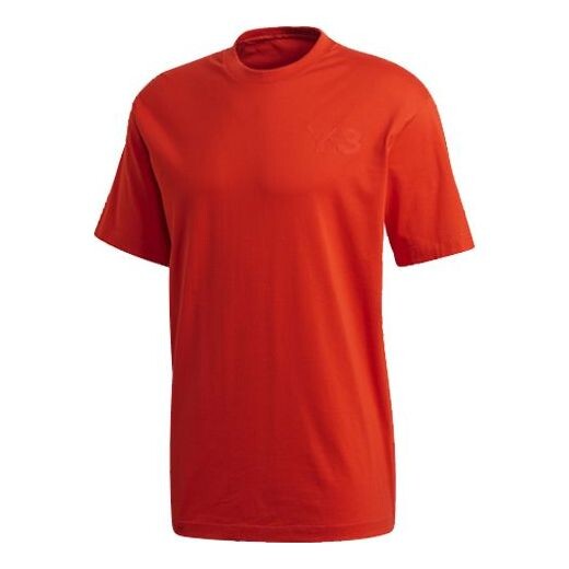 

Футболка men's y-3 solid color logo short sleeve red t-shirt Adidas, красный