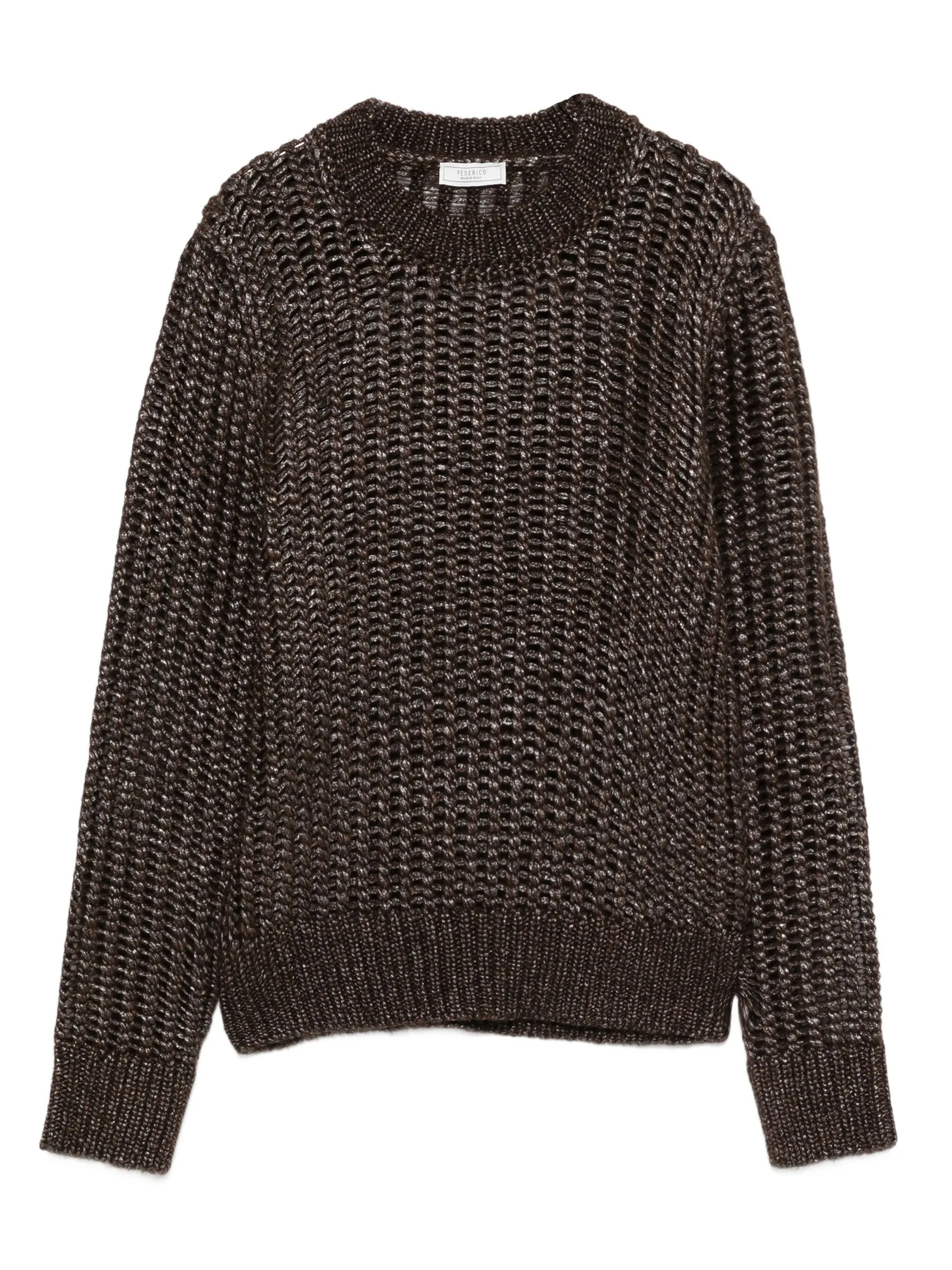 

Свитер фактурной вязки Peserico, коричневый