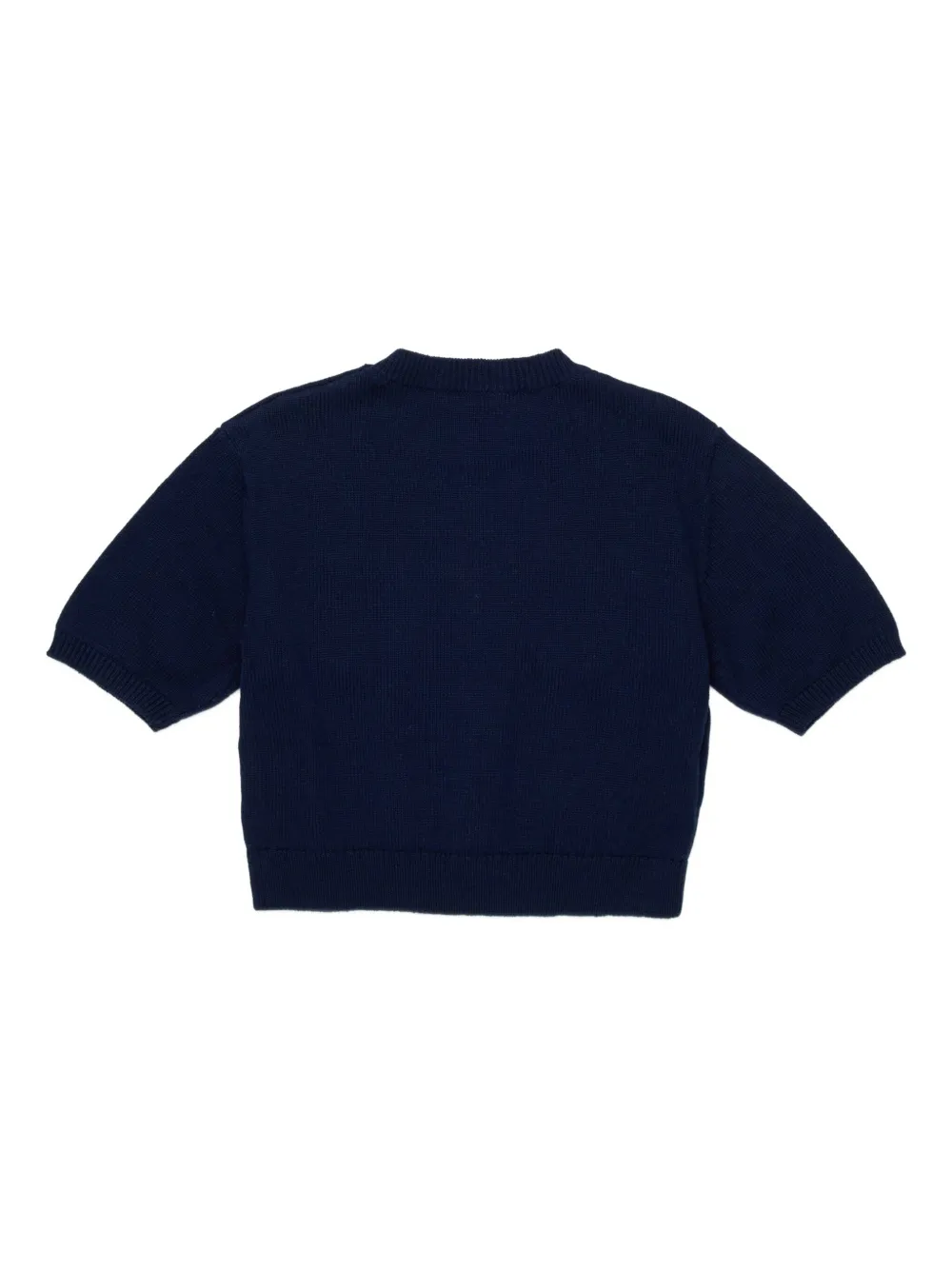 Футболка с карманом и вышивкой Marni Kids, синий — фото 2
