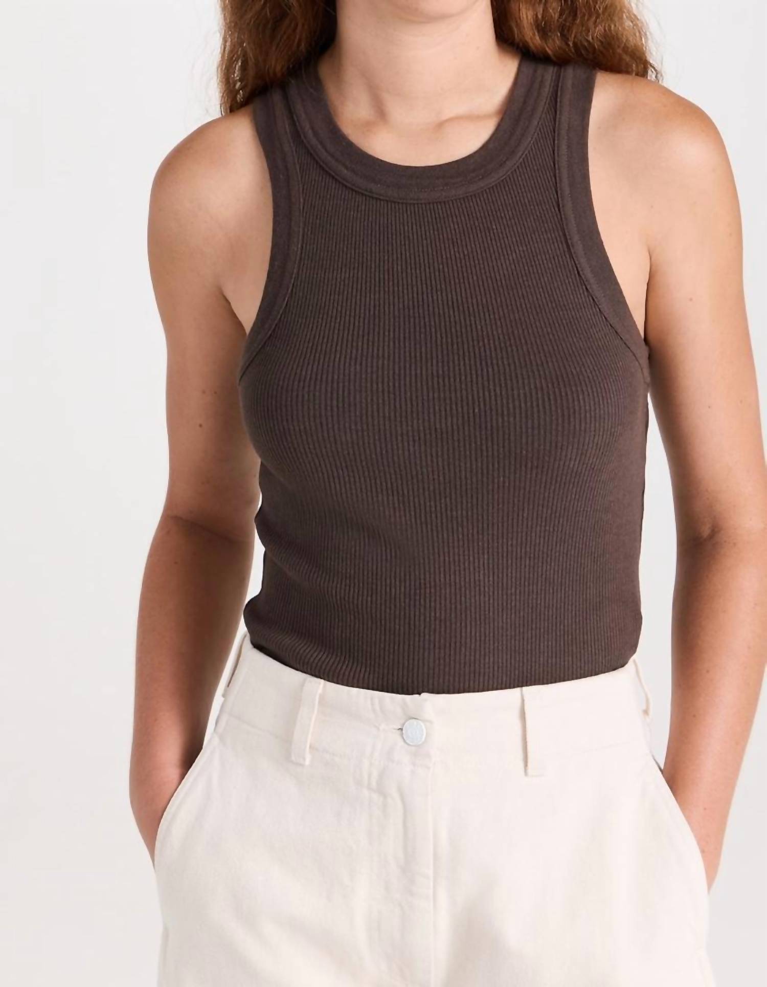 

Топ Isabel Rib Tank Top In Fig Citizens of Humanity