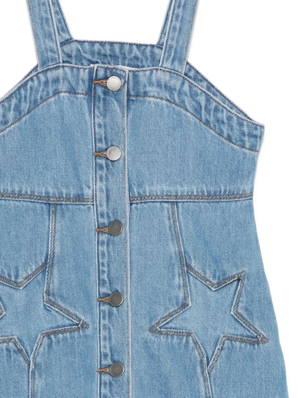 Платье с отделкой в виде звезд Stella McCartney Kids, синий — фото 3