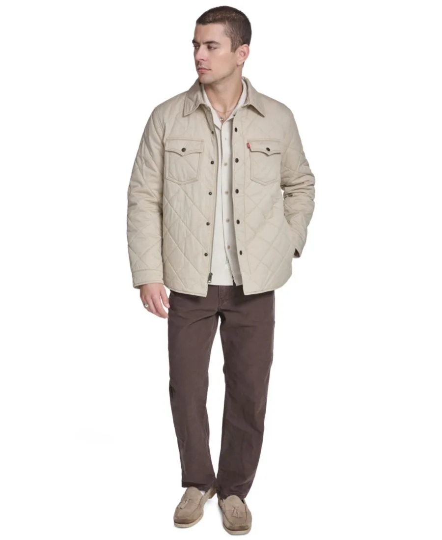 Мужская стеганая рубашка-куртка в стиле вестерн на молнии Levi's, Safari