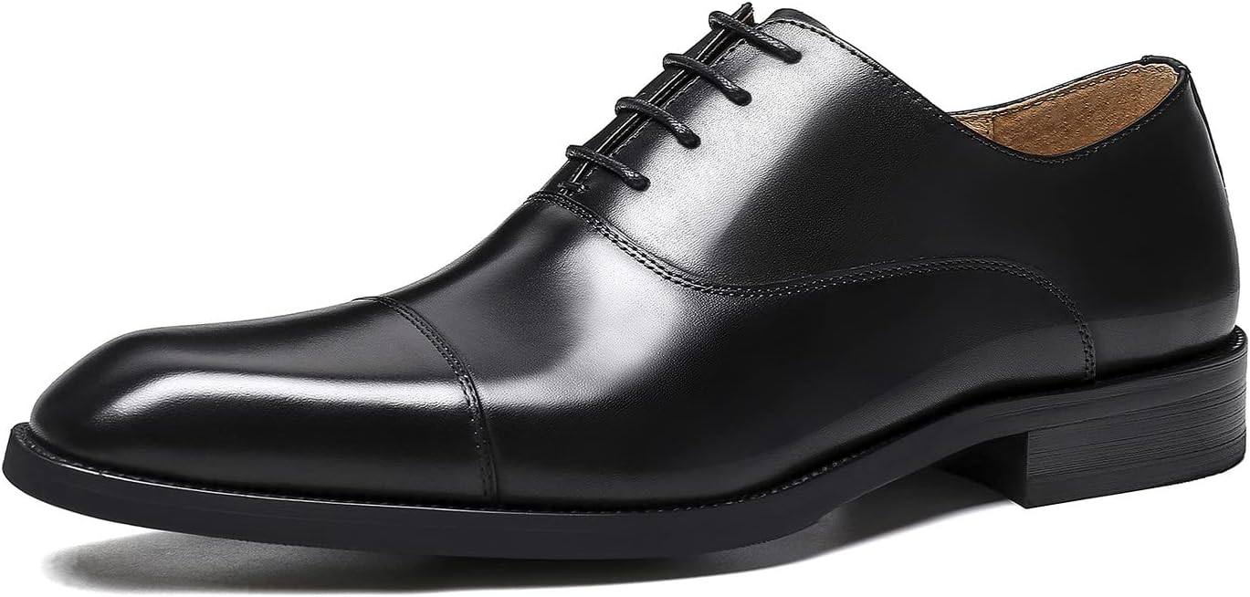 

Мужские оксфорды Santimon, официальная обувь из натуральной кожи, дерби, современный дизайн с носком типа кап, классический стиль, модные, деловые и повседневные, для смокинга, свадьбы, бала, удобная обувь для мужчин, черный