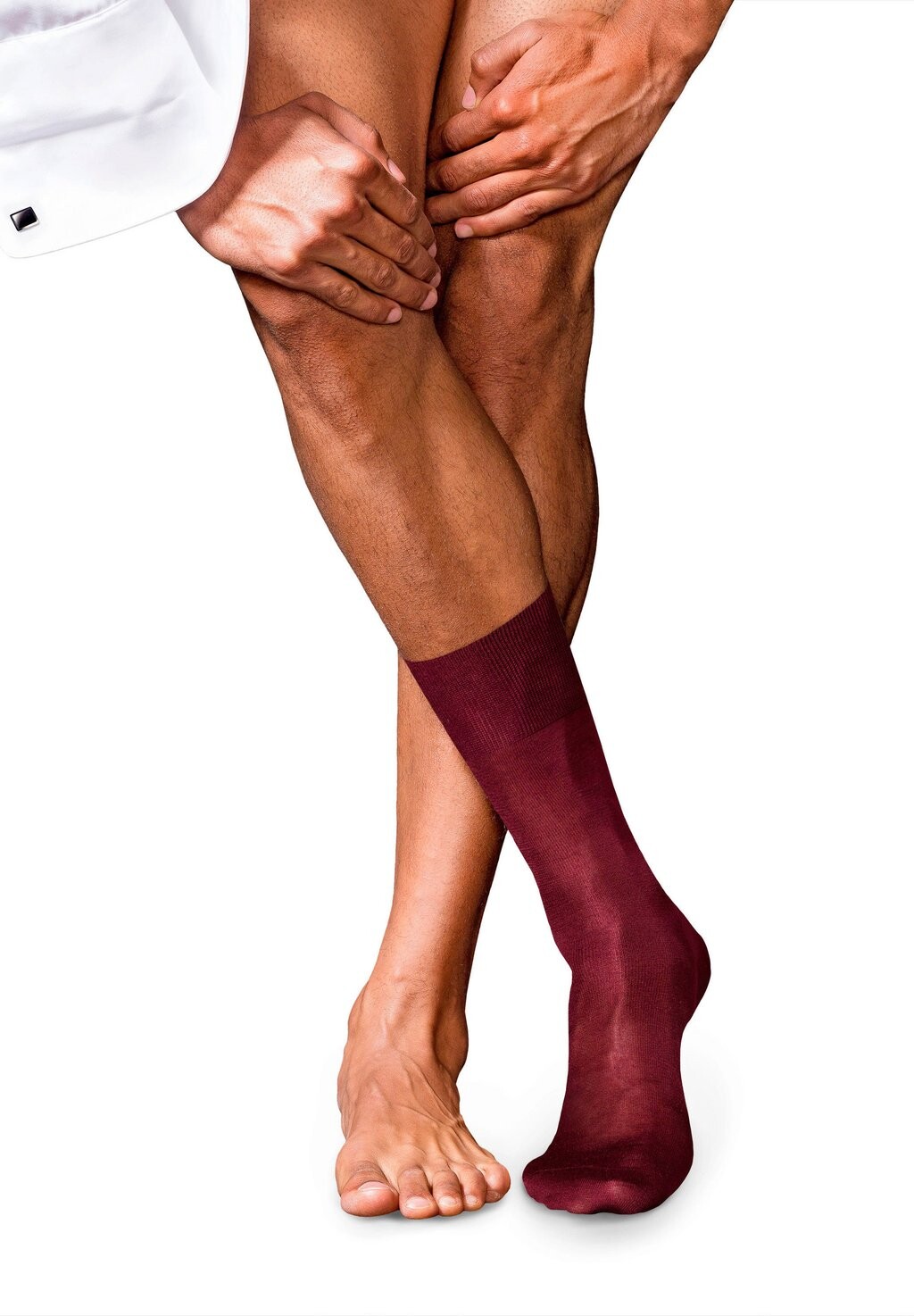 

Носки SOCKEN NO. 4 PURE SILK FALKE, темно-красный