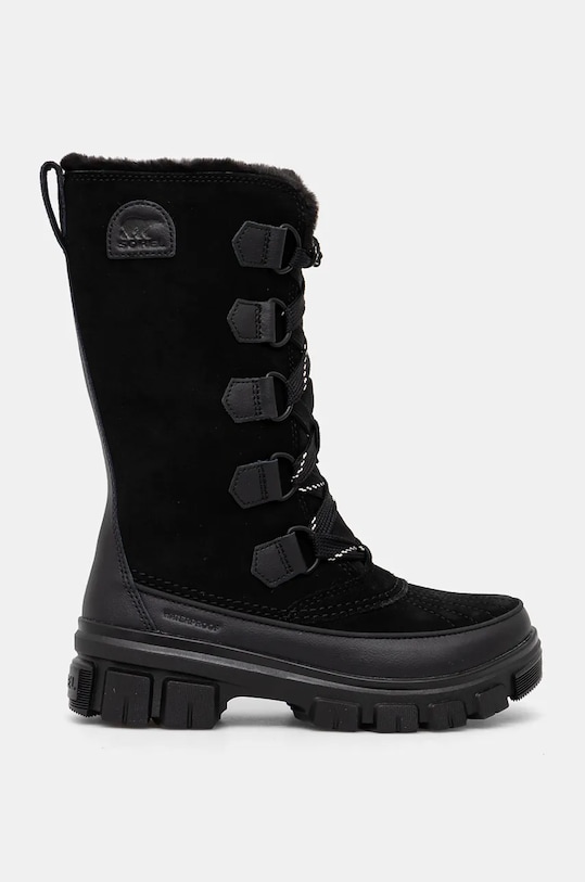 Зимние ботинки женские Sorel Torino V высокие кожаные, черный