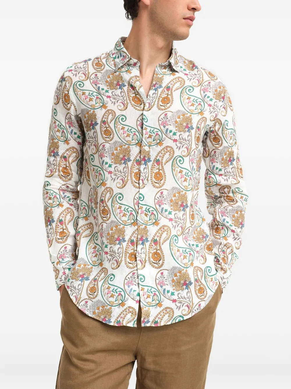 

Рубашка с принтом "пейсли" Peninsula Swimwear, серый