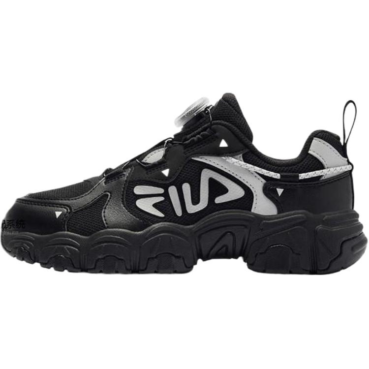 

Кроссовки Cat Paw Shoes, дышащие, легкие, с амортизацией, детские, черно-серебристо-серые FILA KIDS, черный/серый/серебряный