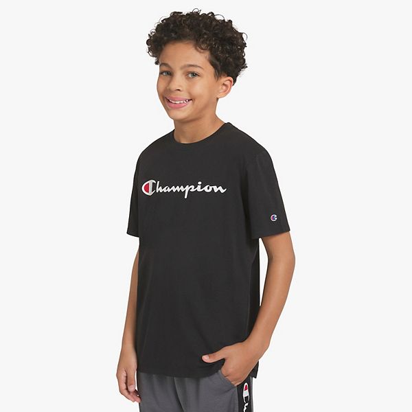 Детский сет из футболки с принтом и шорт с сеткой Champion, Black — фото 4