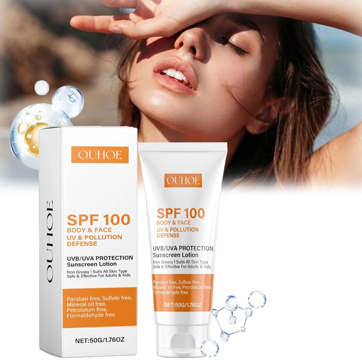 Солнцезащитный крем SPF 100 с UVA/UVB защитой, 50 г Orgrul, 1 Piece.