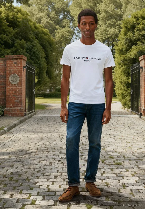 Футболка с принтом логотипа core Tommy Hilfiger, White