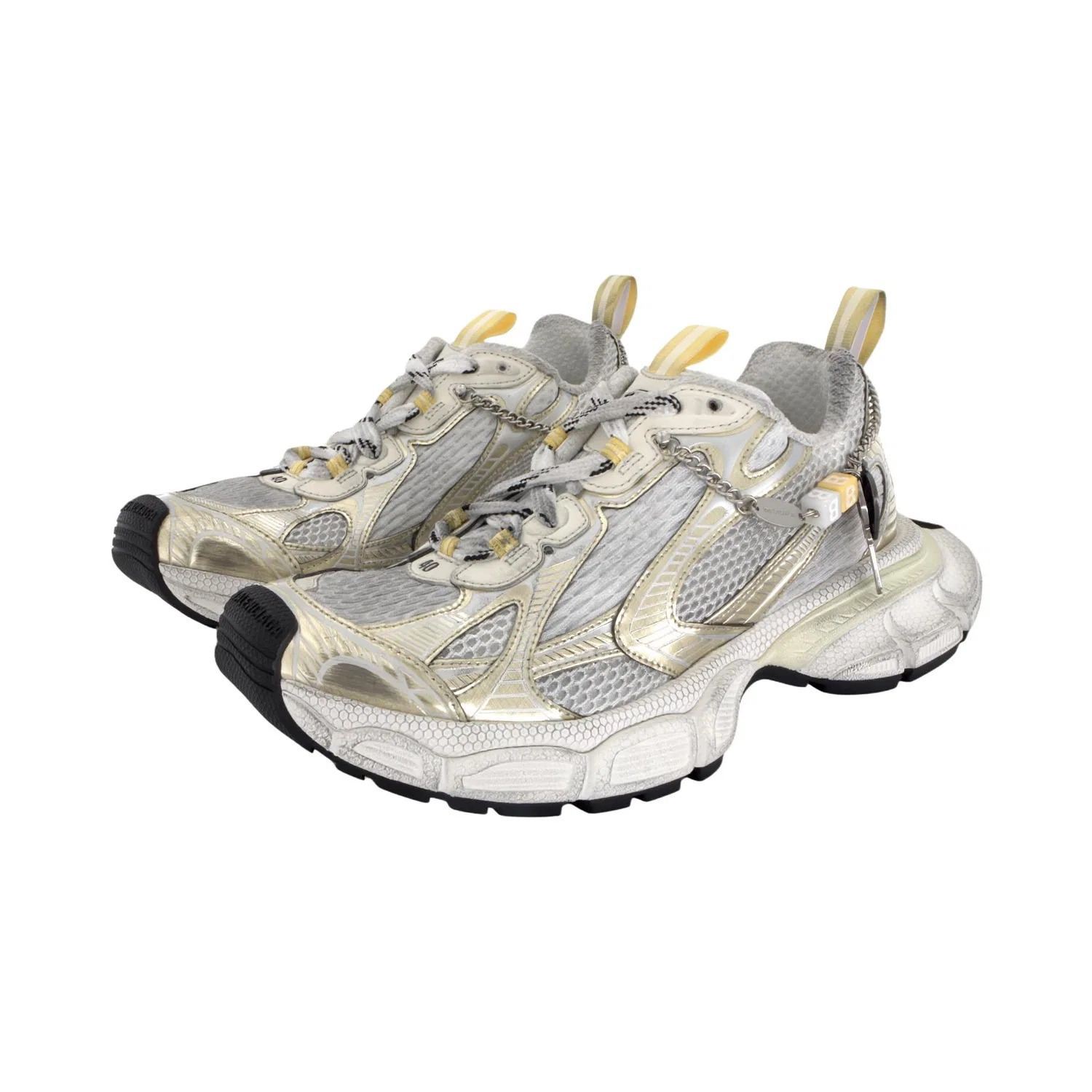 Кроссовки Chunky с градиентом Balenciaga 3XL Light Yellow — фото 4