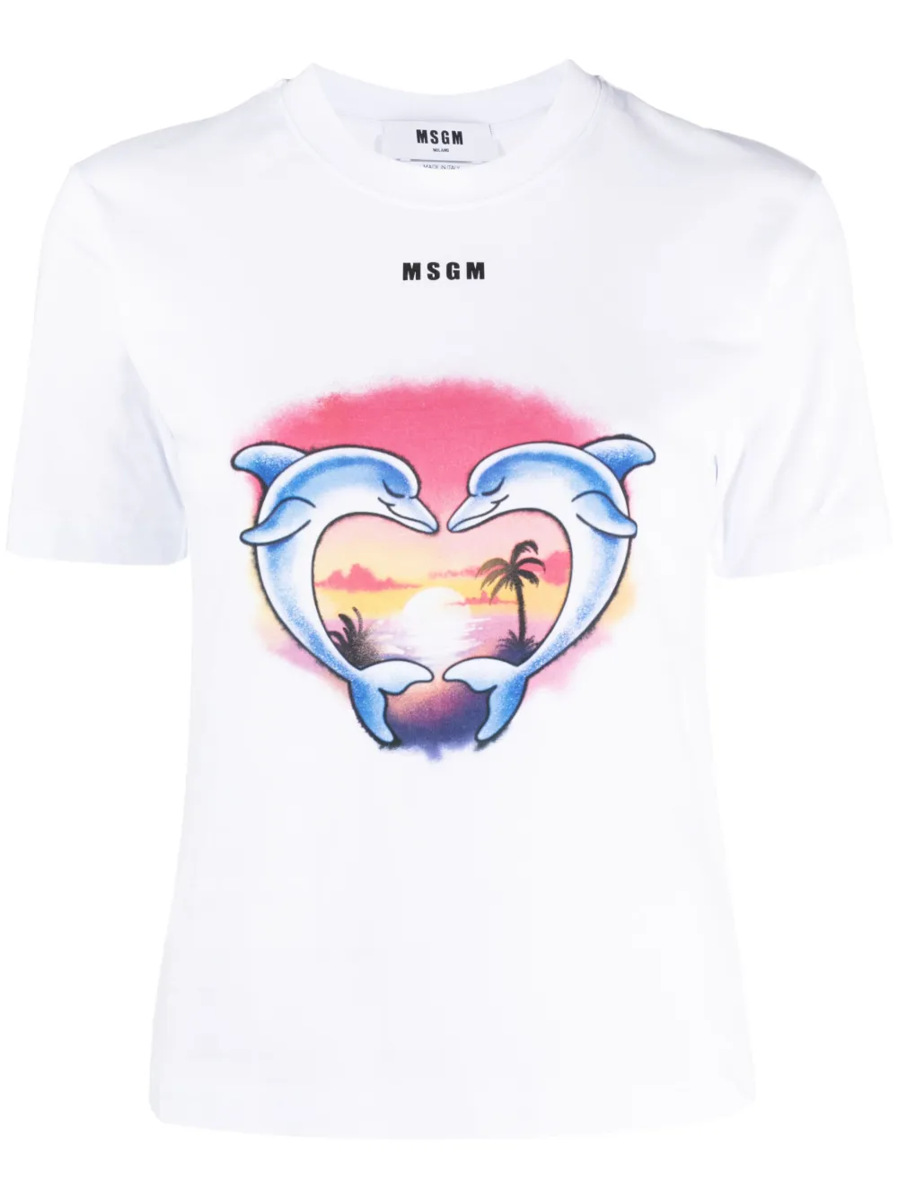 

Футболка с принтом MSGM, белый