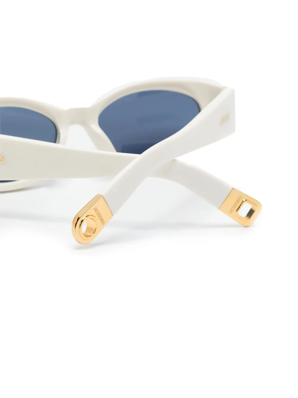 Солнцезащитные очки Les Lunettes Ovalo в овальной оправе JACQUEMUS, белый — фото 3