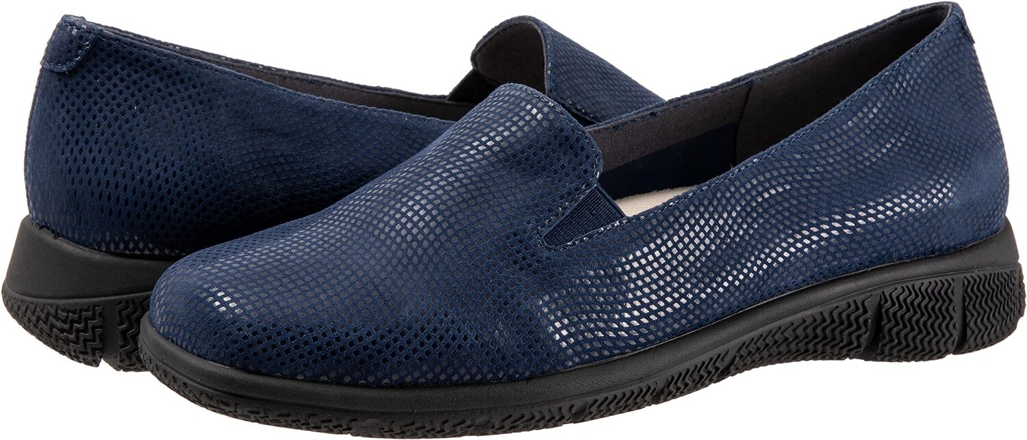 

Лоферы Trotters Universal, цвет Navy Mini Dot