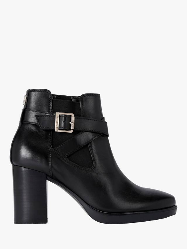 Серебряные ботинки Silver2 на пряжках из кожи до щиколотки Carvela, Black