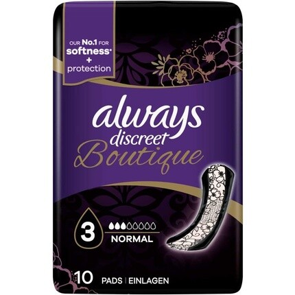 

Прокладки Always Discreet Boutique, нормальные, упаковка из 10 шт.