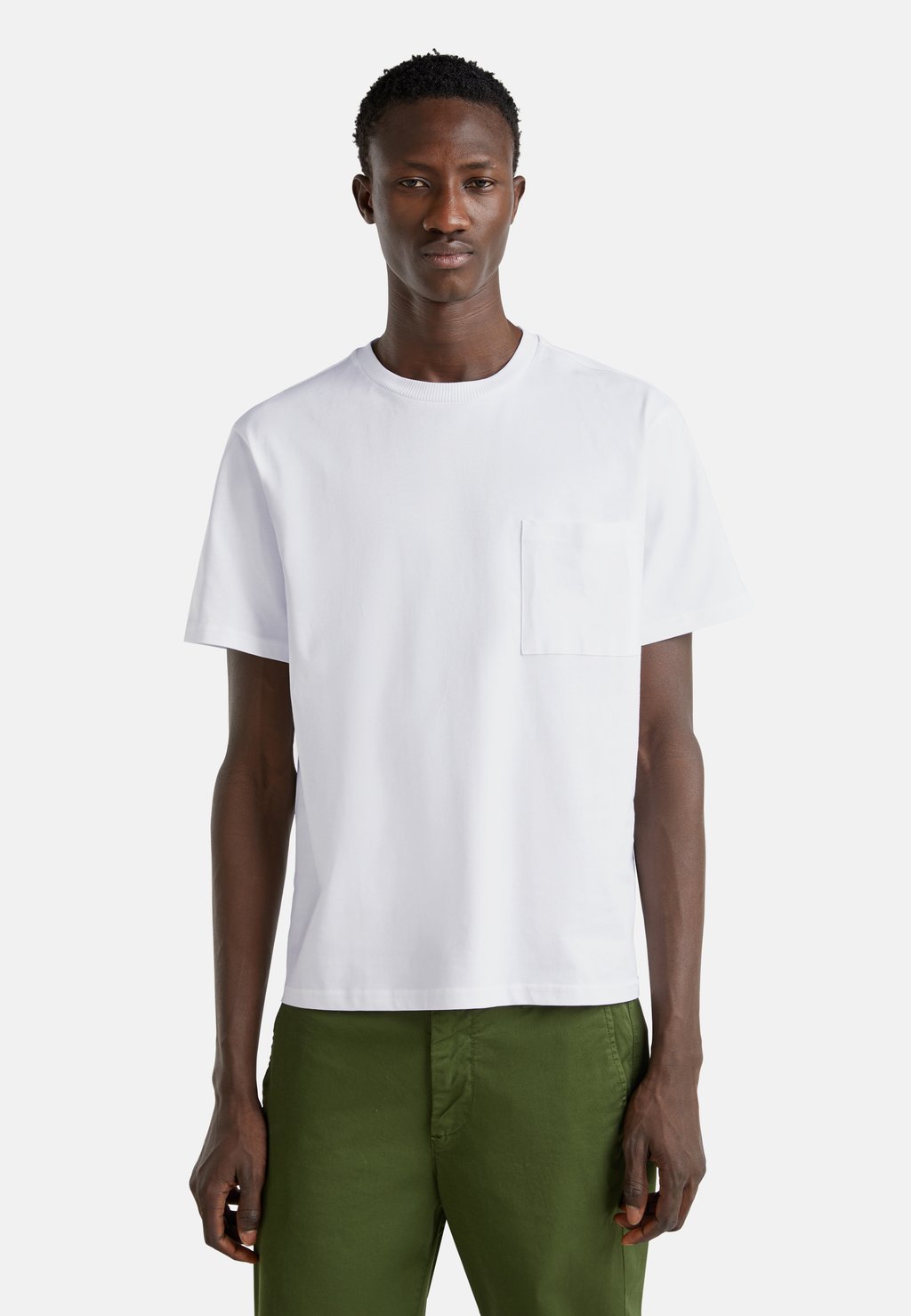 

Базовая футболка WITH POCKET United Colors of Benetton, белый