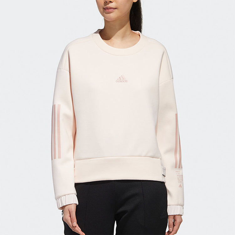 Худи (WMNS) adidas Style Soft Swt logo Printing Round Neck Short Casual Sports Round Neck Pink Hoodie — фото 3