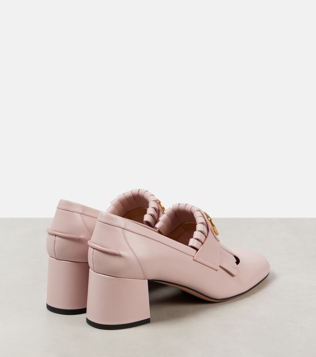 Кожаные лоферы VLogo Signature 55 Valentino Garavani, Water Rose — фото 2