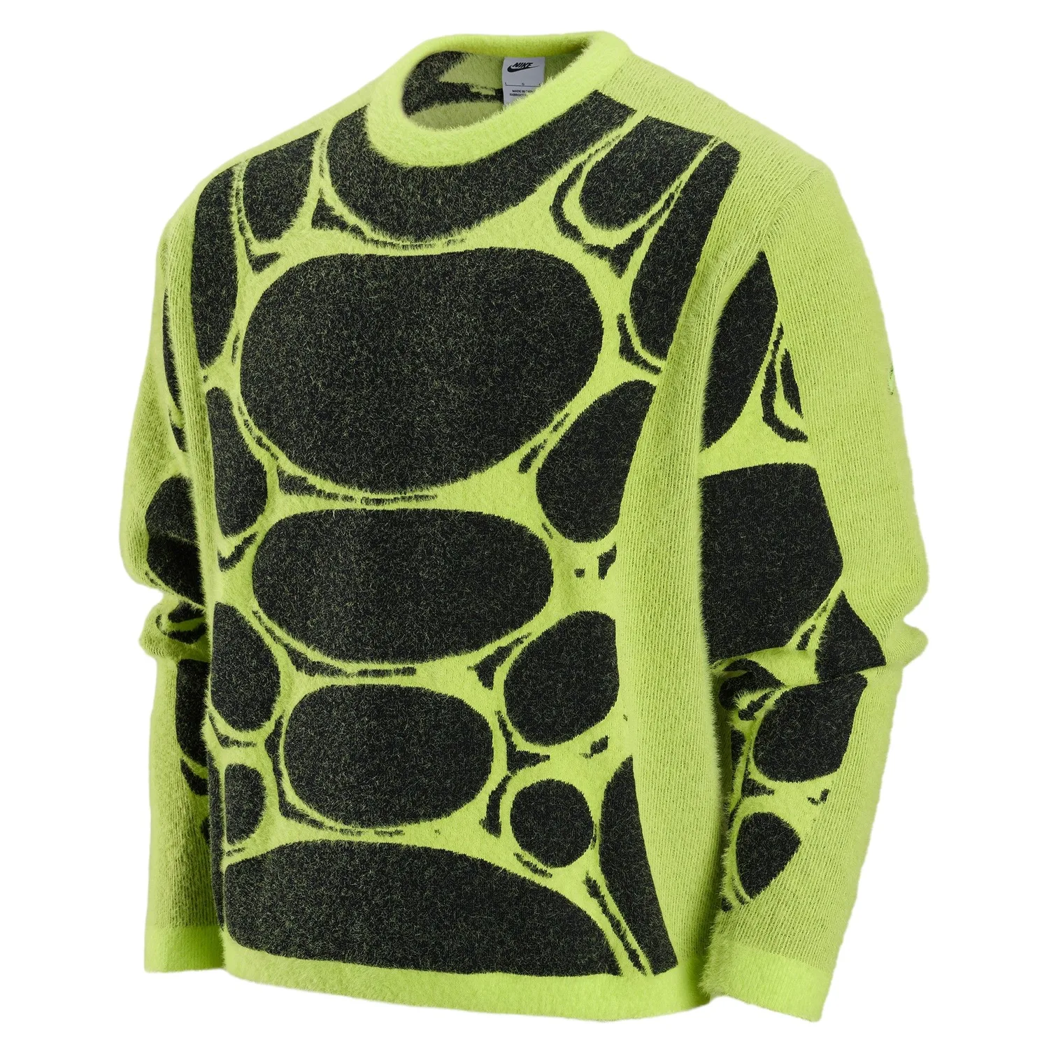 Project F.R.O.G. джемпер с клетчатым узором для мужчин Nike, Black/White Milk/Fluorescent Ice Yellow