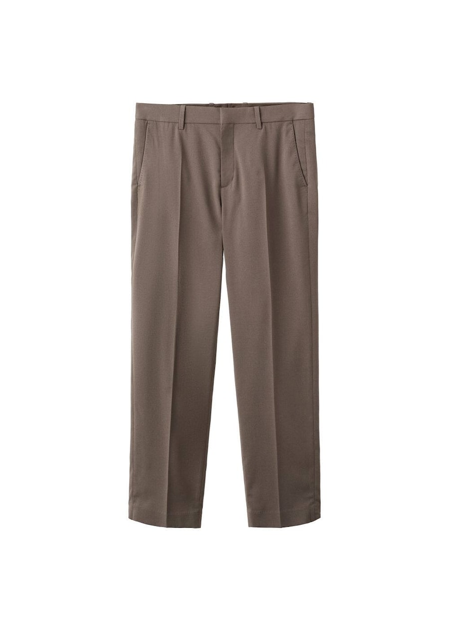 

Обычные брюки со складками спереди MANGO MAN Savoir, шоколадный