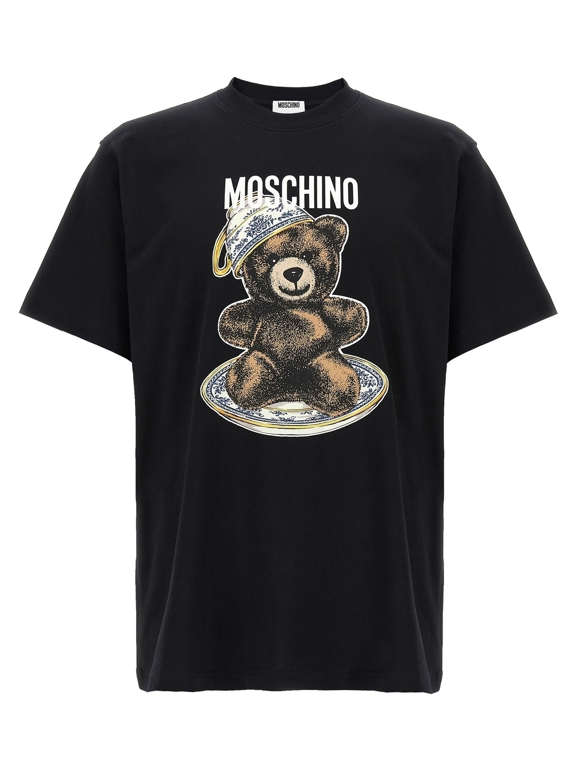 

Футболка с принтом "Teddy" Moschino, черный