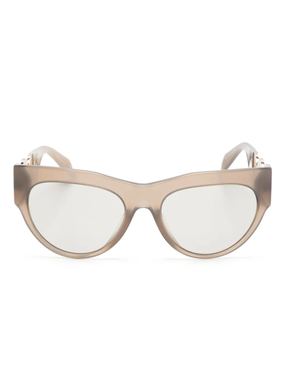 

Солнцезащитные очки в оправе «кошачий глаз» с крыльями Медузы Versace Eyewear, коричневый