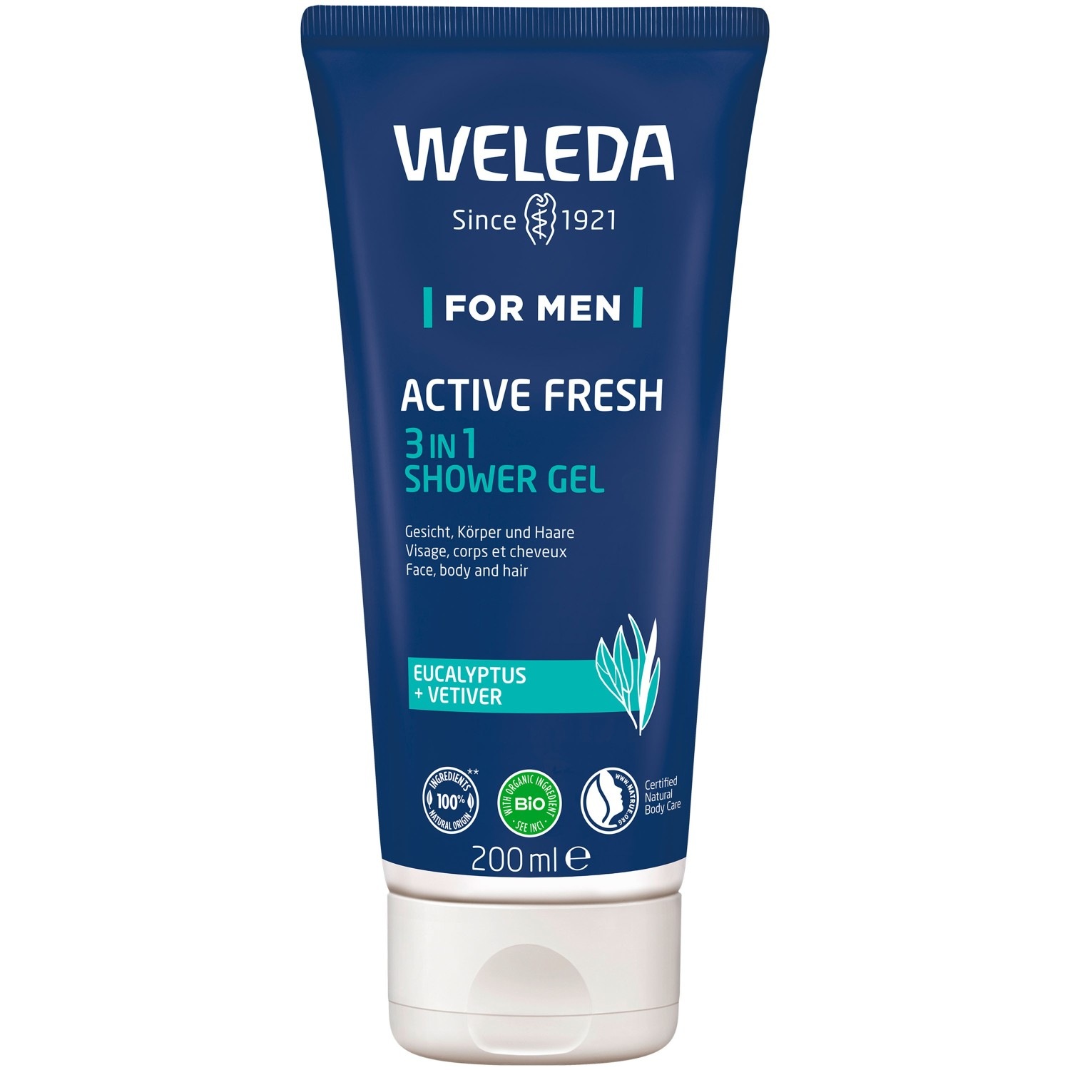 

Гель для душа for men active fresh 3in1 shower gel Weleda, объем 200 мл