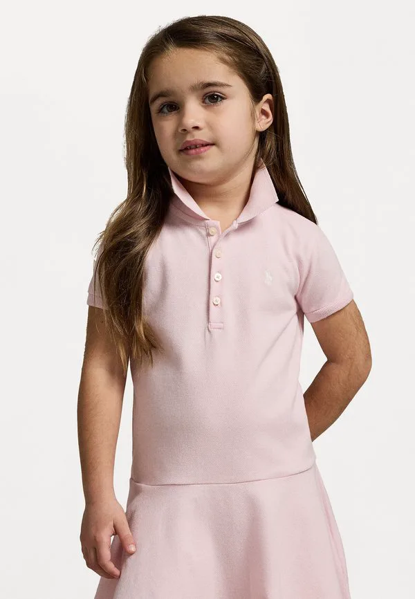 Платье-Поло из эластичной сетки, повседневное платье Polo Ralph Lauren, Hint Of Pink/White — фото 2