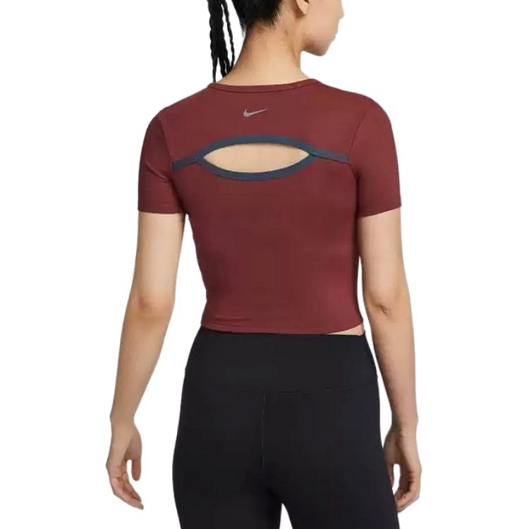 Nike Футболка Dri-Fit женская красная — фото 4