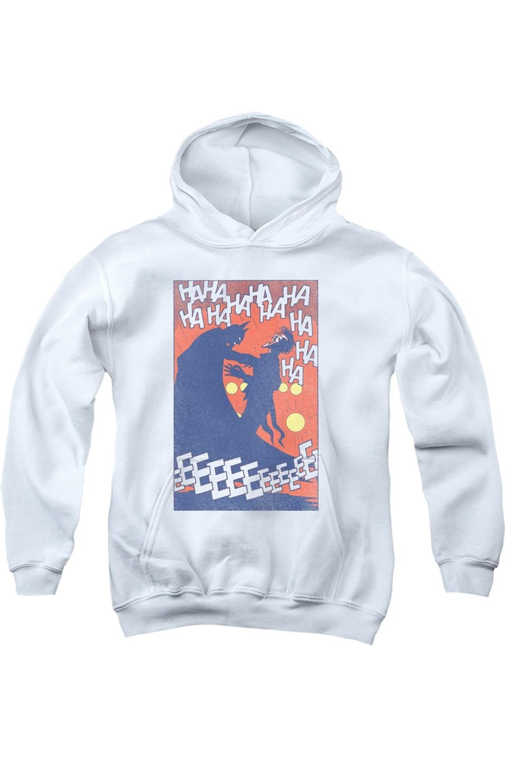 

Батмен Punchline худи для подростков Gildan, белый