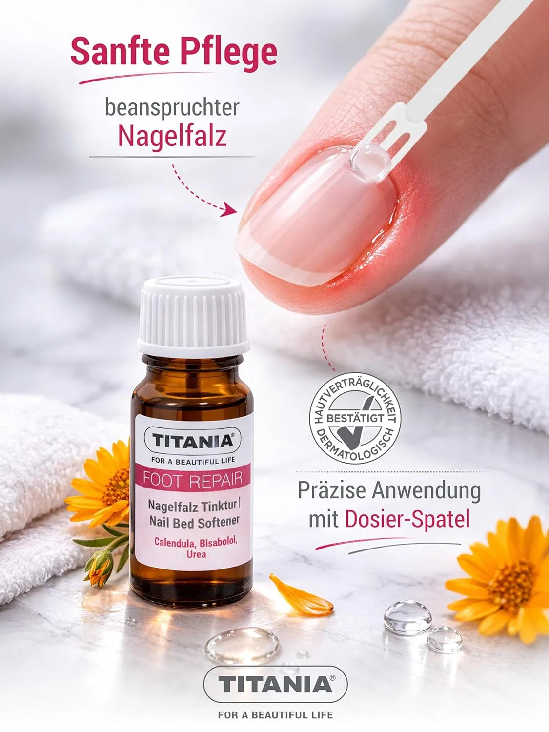 Набор из 2 настоек для ногтей «Nagelfalz Tincture» 10 мл от TITANIA Titania — фото 3