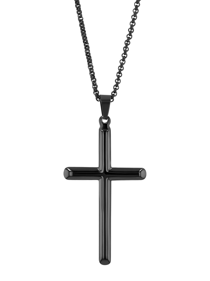 

Adeliás Универсальный кулон - крестообразный кулон из нержавеющей стали черного цвета