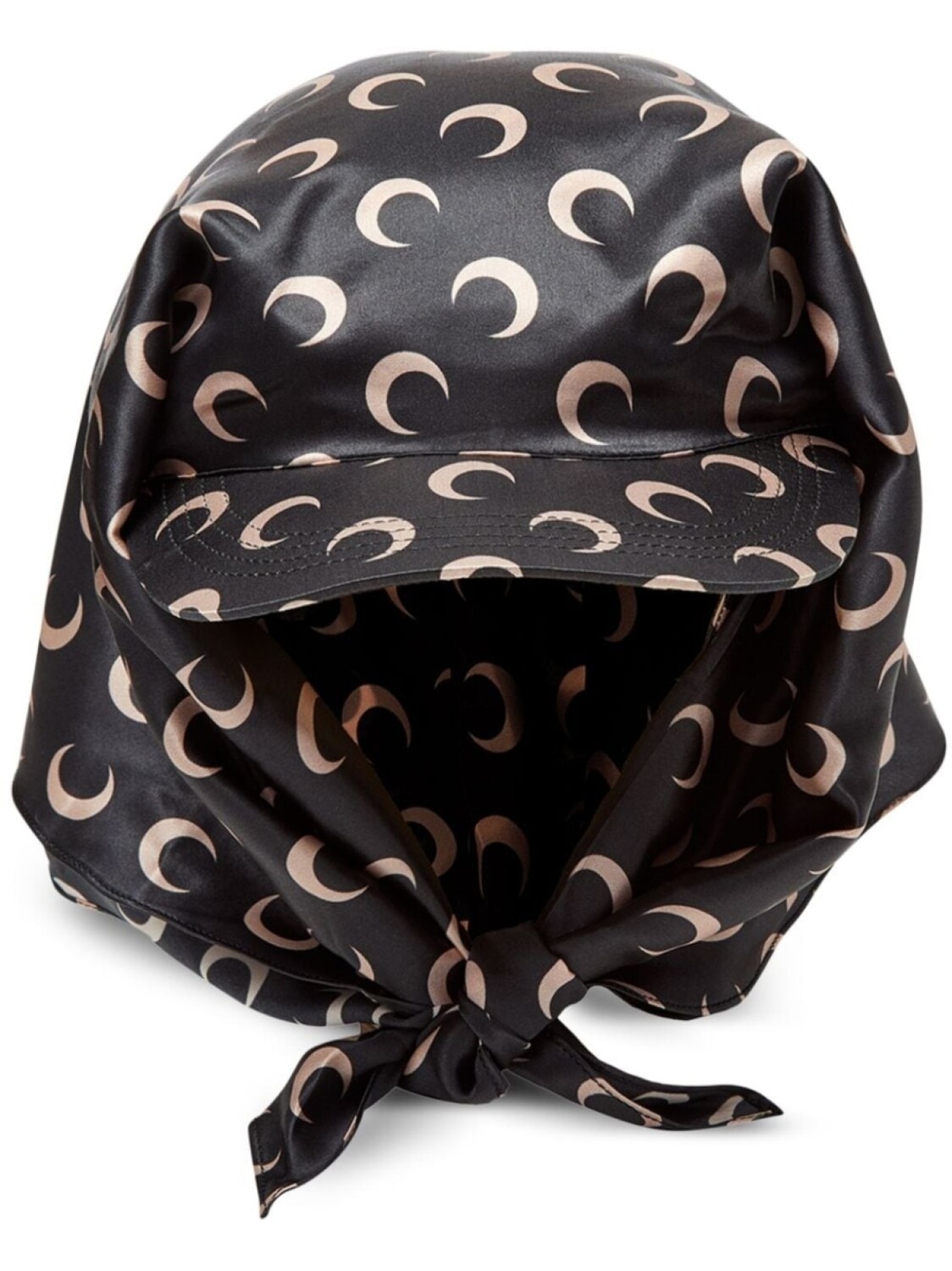 

Marine Serre шелковая шапочка Crescent Moon, черный