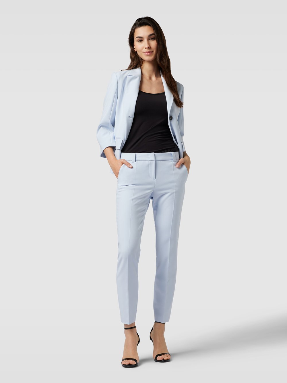 

Блейзер с добавлением вискозы и рукавами 3/4 Windsor, светло-голубой