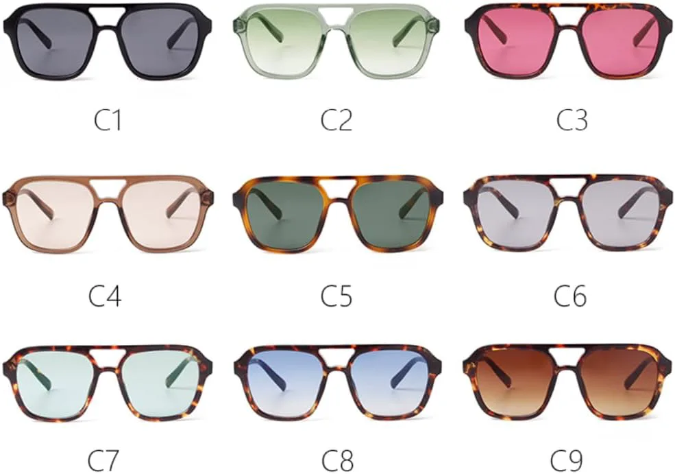 

Солнцезащитные очки с защитой UV400 | Градиентный синий, двойная перемычка | для женщин и мужчин, для занятий спортом на открытом воздухе и вождения DSVIGF, 06